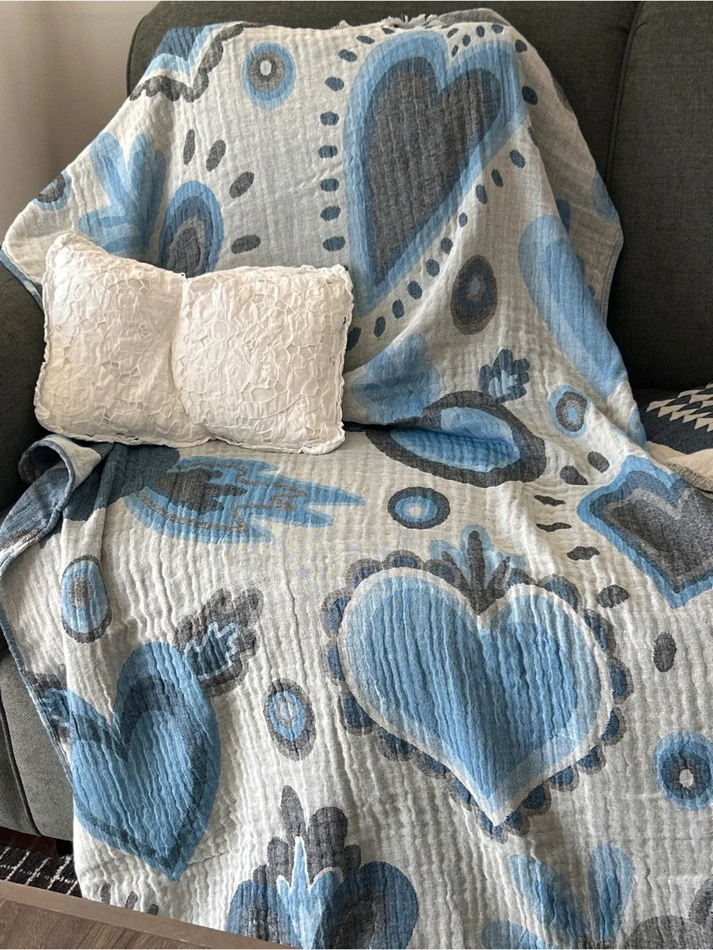 Hippie Hearts 2 Side FLiPSiDE Festival Blanket Towel Wrap NEW